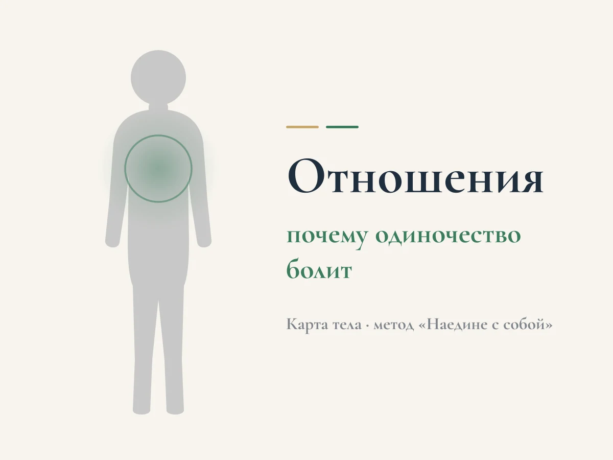 Отношения — почему одиночество болит. Схема «карта тела» метода «Наедине с собой»