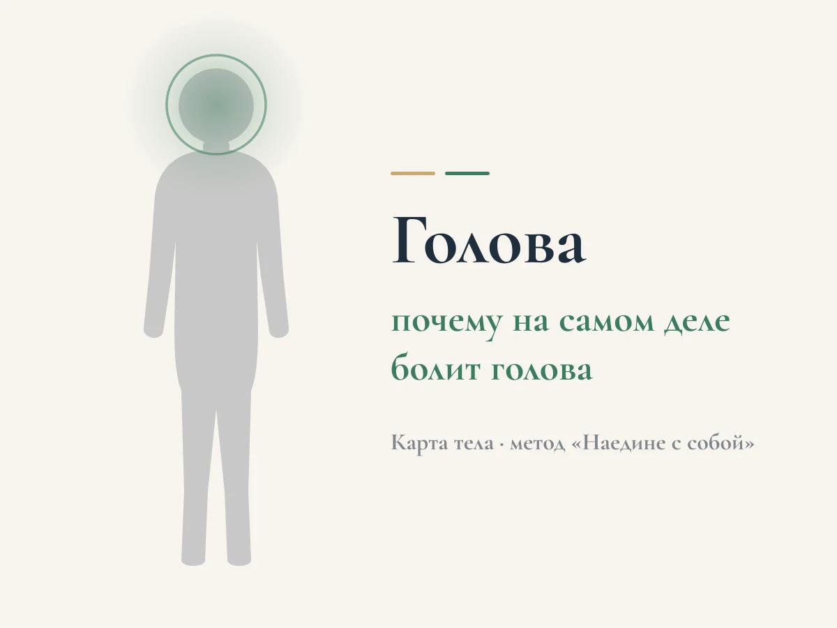 Голова — почему на самом деле болит голова. Схема «карта тела» метода «Наедине с собой»